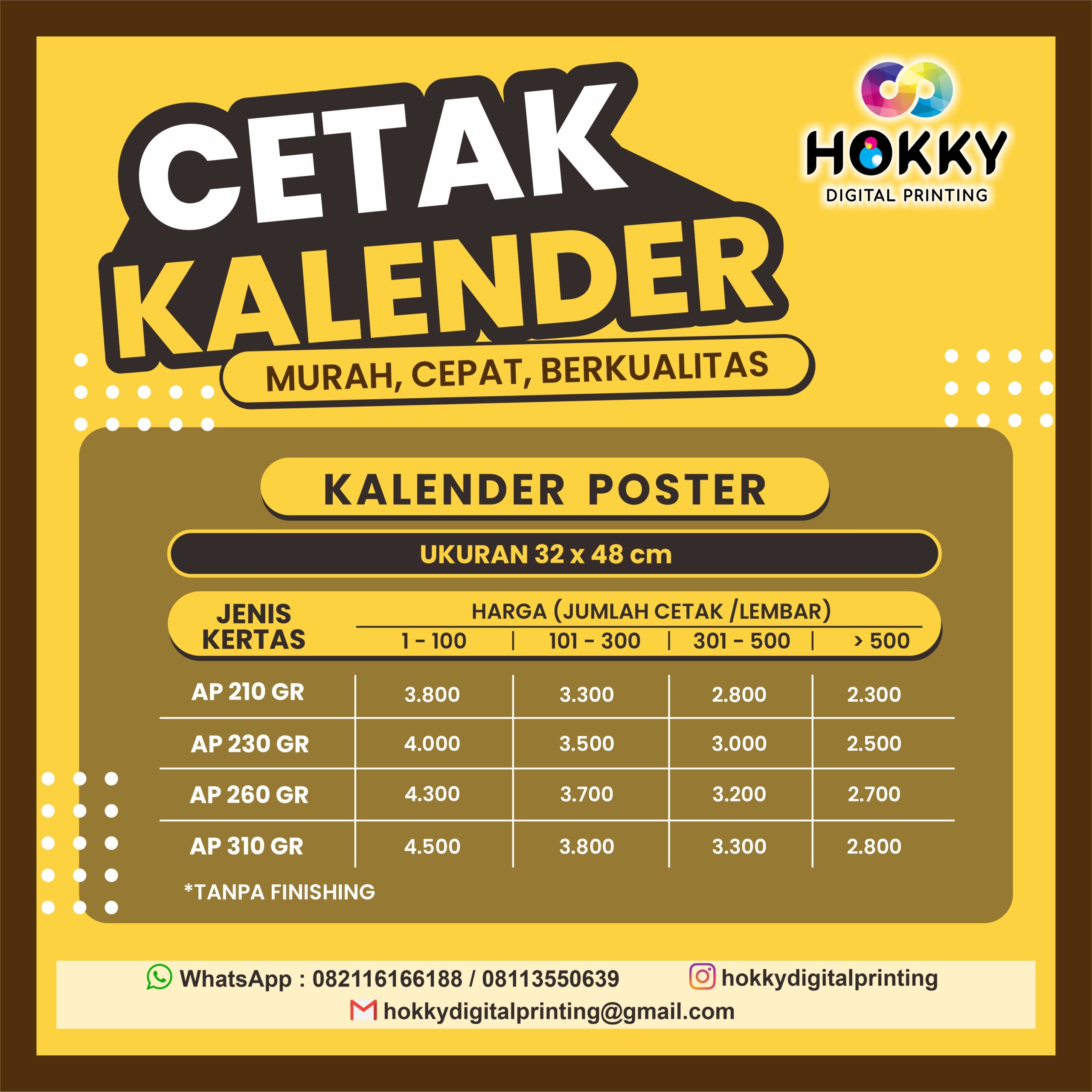 Cetak Kalender Murah Malang Dengan Kualitas Terbaik